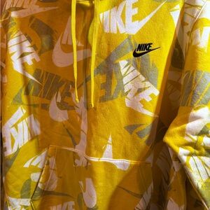 Nike Yellow and White Dynamic Logo Sweater